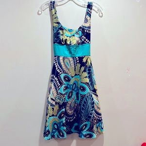 Teeze Me multicolor summer dress.  Size Small